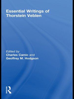 cover image of Essential Writings of Thorstein Veblen